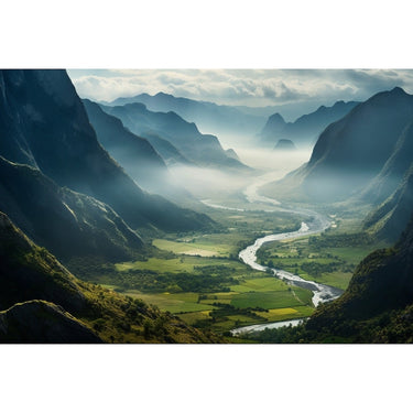 Landscape Canvas with Mountains